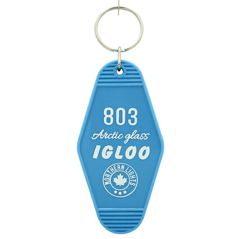 KC Gifts Key Chain Arctic Glass- Igloo Blue