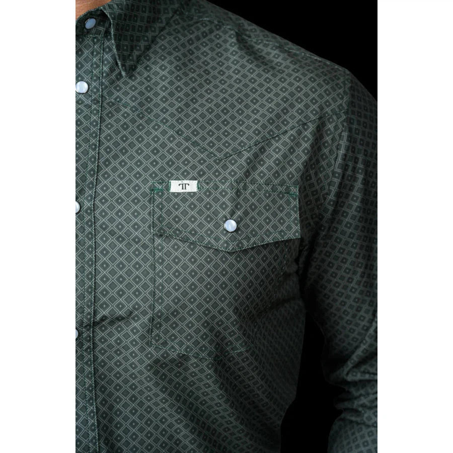 Ferrell Men's The Buddy Long Sleeve Snap Shirt - Moss