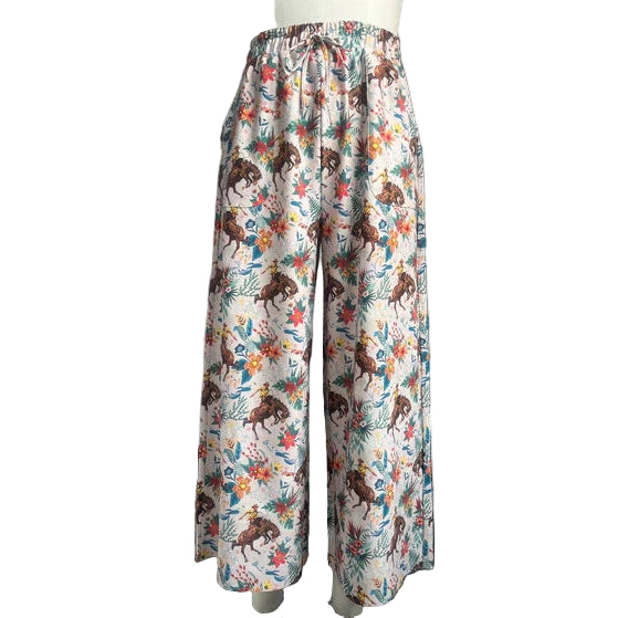 Turquoise Haven Bucking Horse Pants