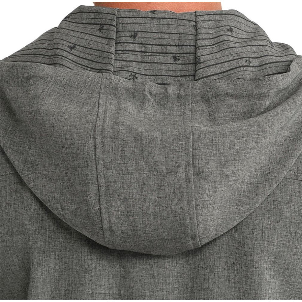 Cinch Men's Long Sleeve 1/4 Zip Hoodie- Grey