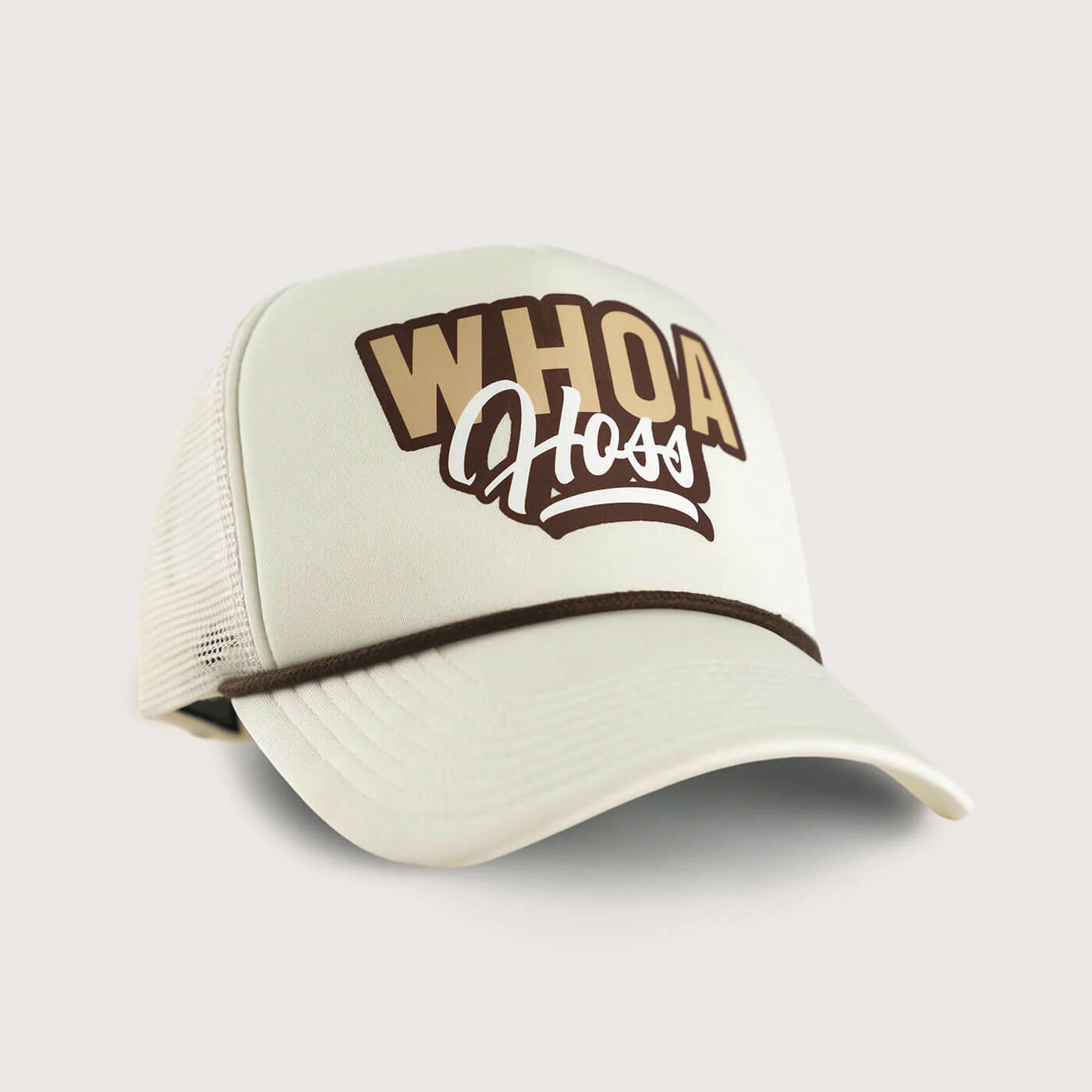 Cowboy Cool Whoa Hoss Foam Trucker Hat - Ivory