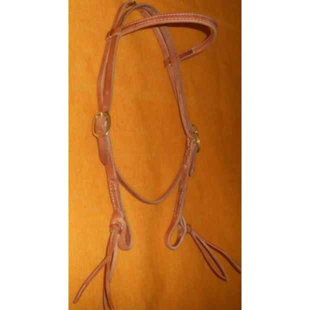 Irvine Harness Quick Change Button Browband Headstall - Dark Oil