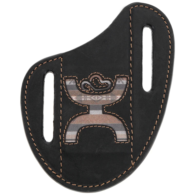 Hooey Hands Up Pancake Knife Sheath - Black/Aztec