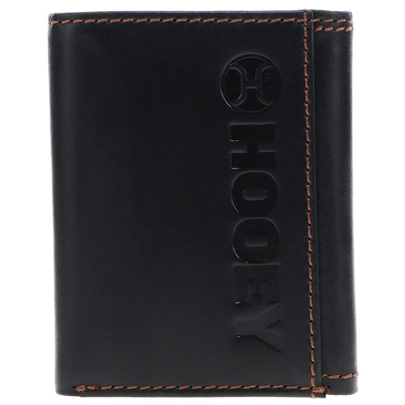 Hooey Men's Classic Smooth Trifold Wallet - Black