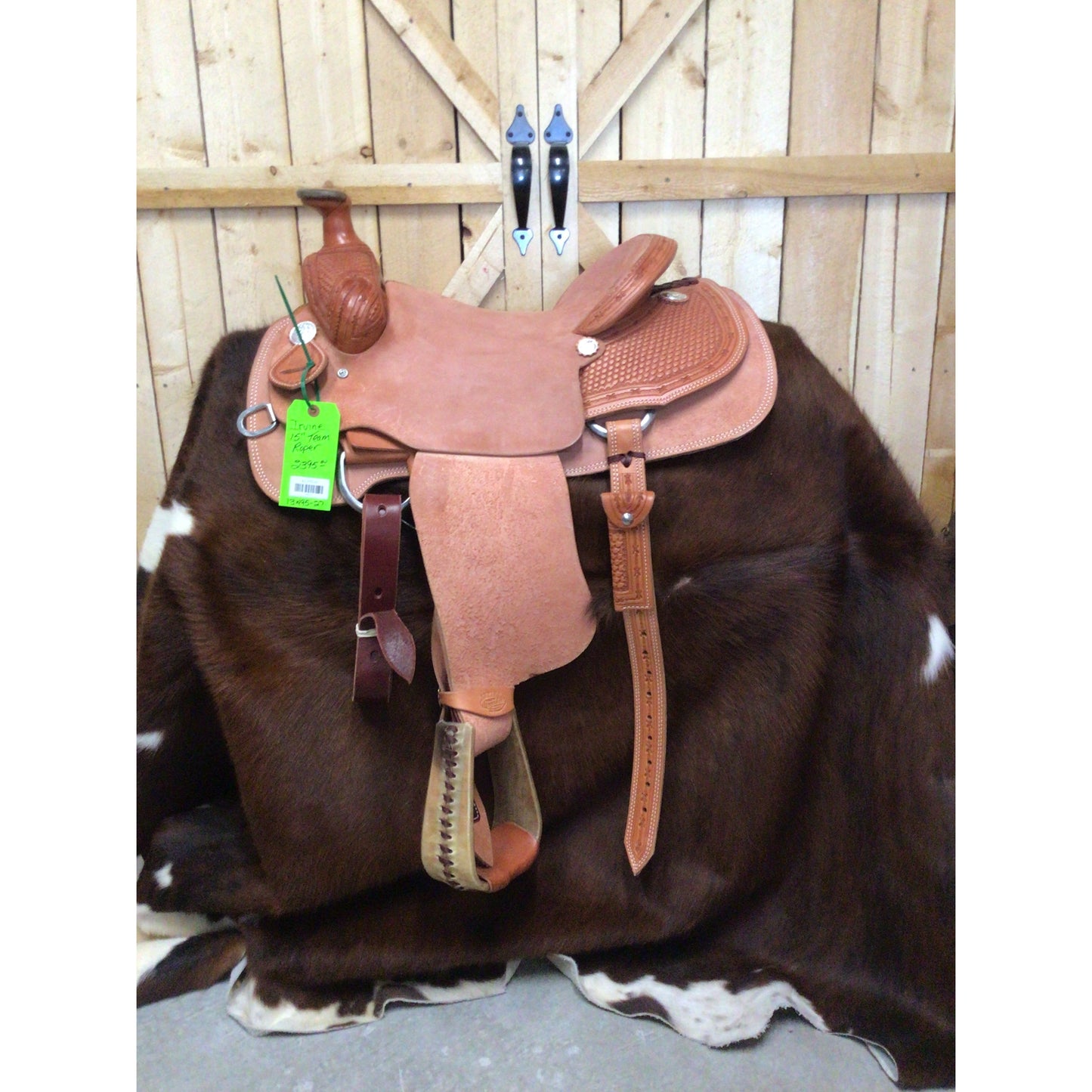 Irvine 15" Team Roping Saddle - Hard Seat