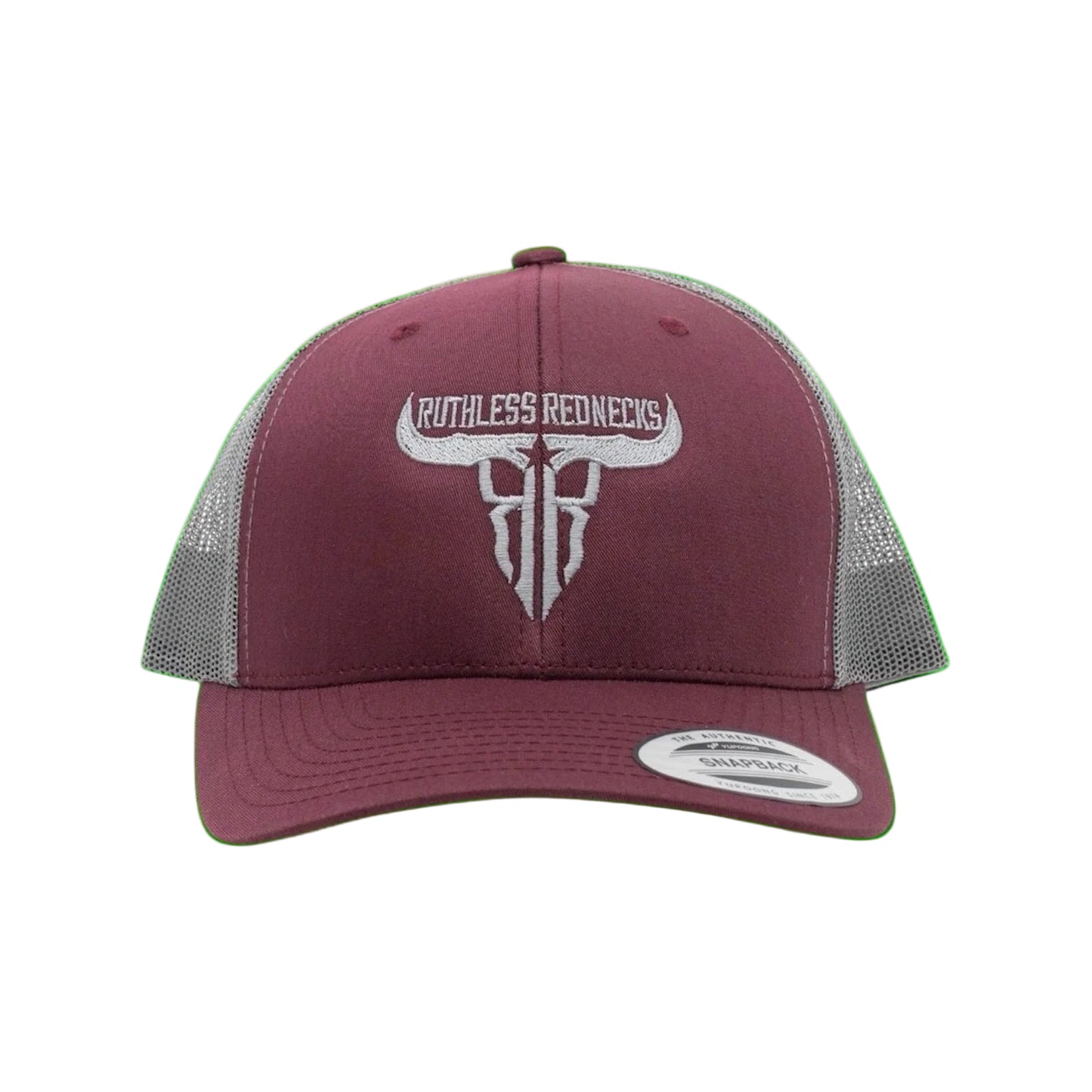 Ruthless Rednecks Raw Talent Curved Brim Hat - Maroon