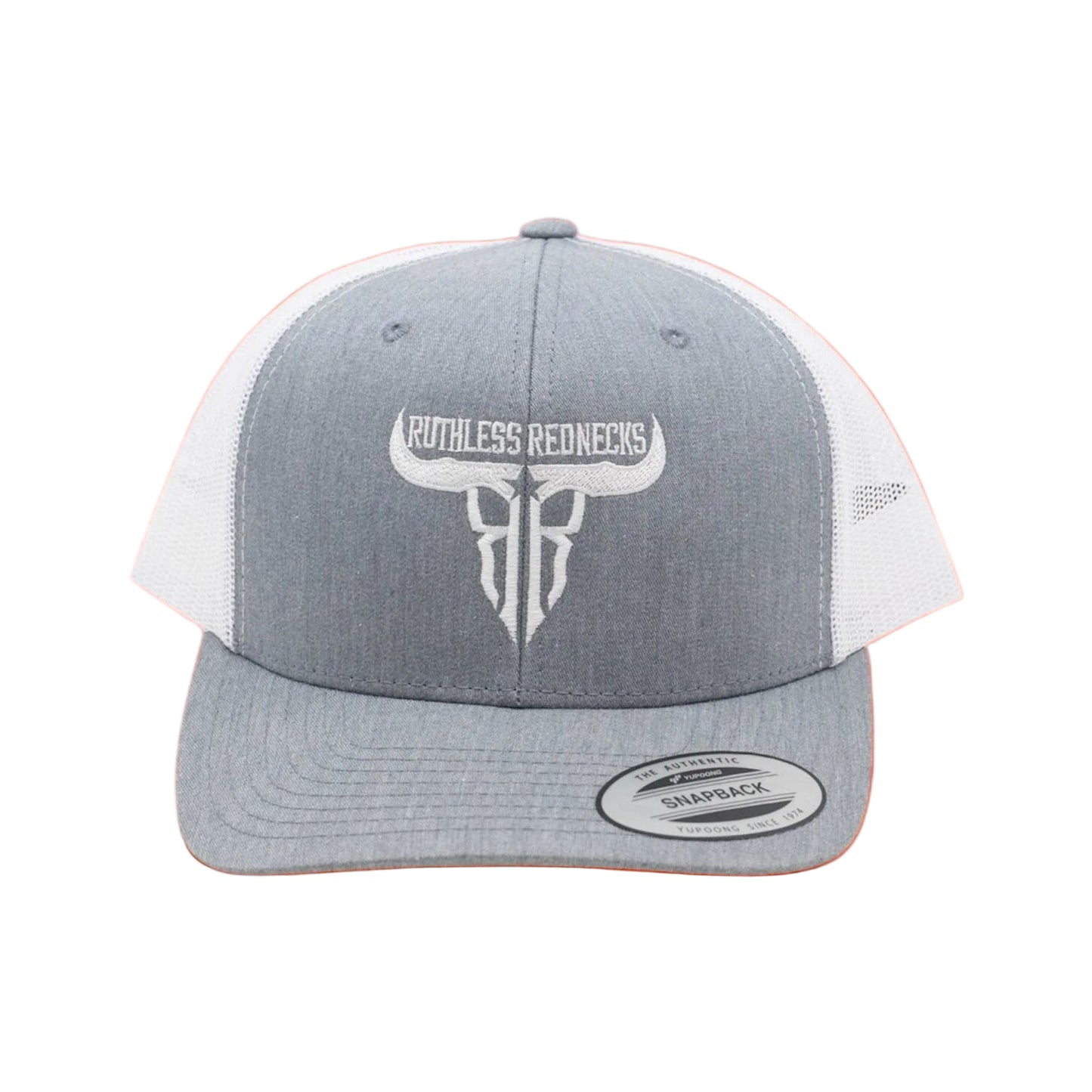 Ruthless Rednecks Raw Talent Curved Brim Cap - Heather/White