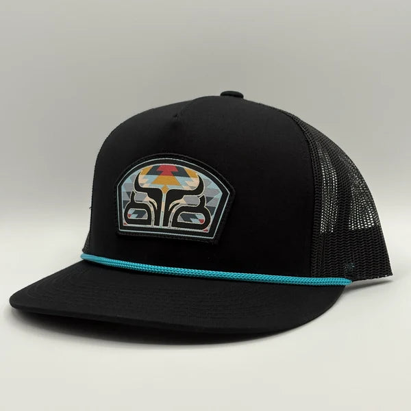 Baredown Brand Flat Bill Warrior Cap- Black