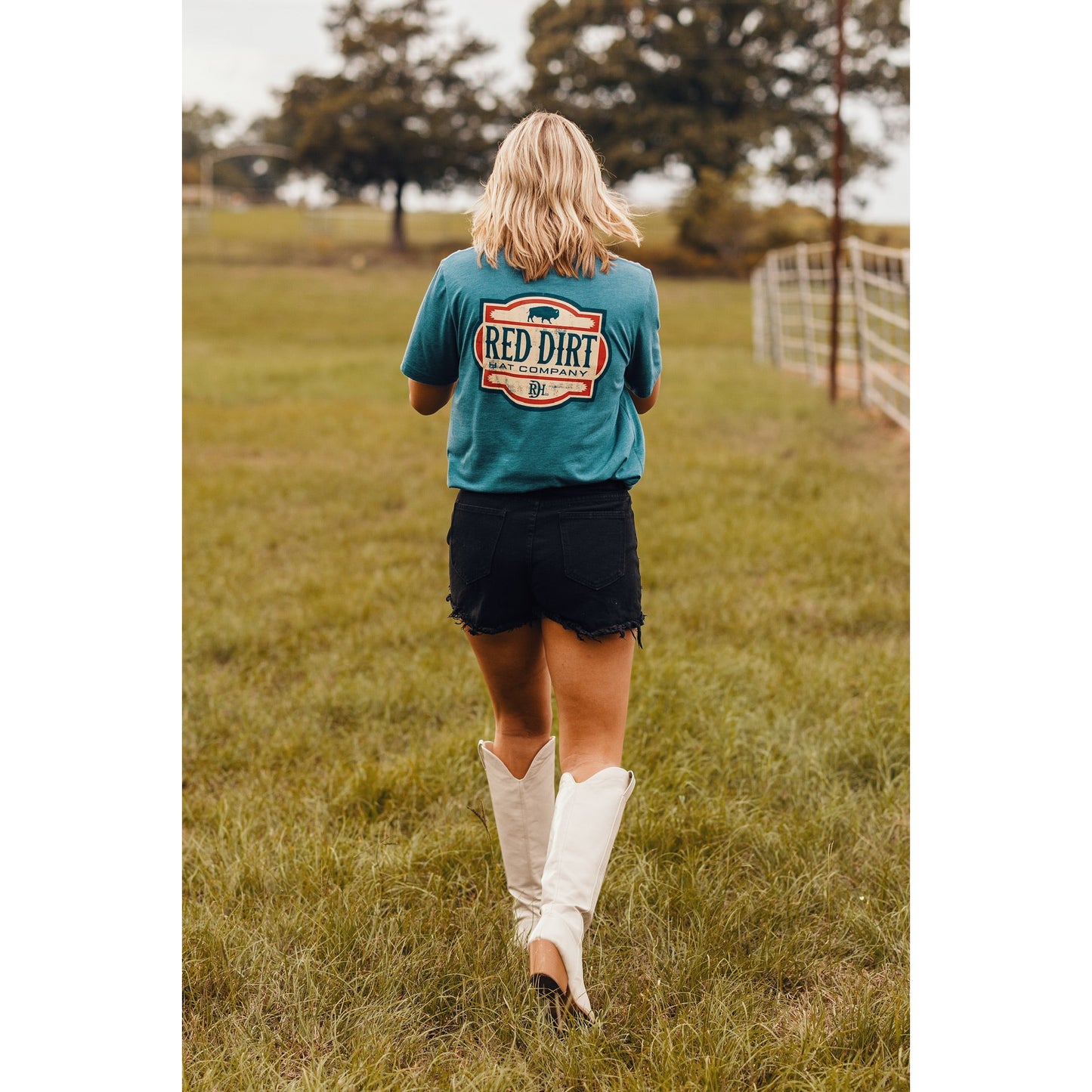 Red Dirt Hat Co. Unisex Vintage Aztec T-Shirt - Heather Navy