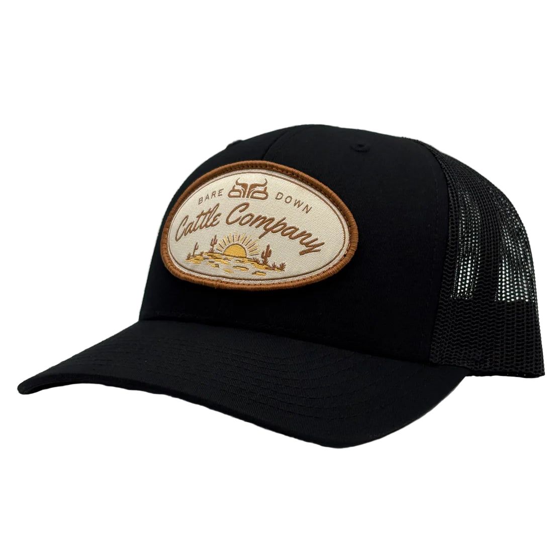 Baredown Brand Feed Store Original-Cattle Co Curved- Black