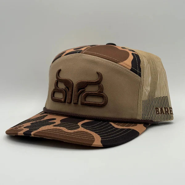 Baredown Brand The Flightline 7 Panelm Cap-Flat Brim