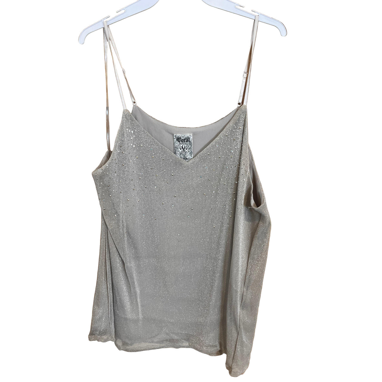 Vocal Apparel Glitter Mesh Tank Top- Assorted Colours