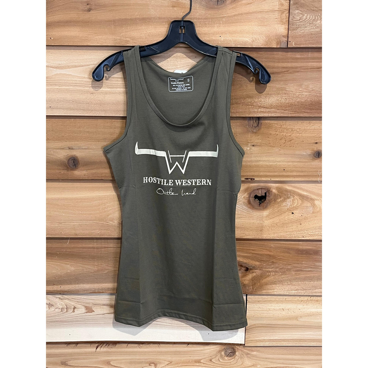 Hostile Western Women's Short Sleeve Tank-Brown