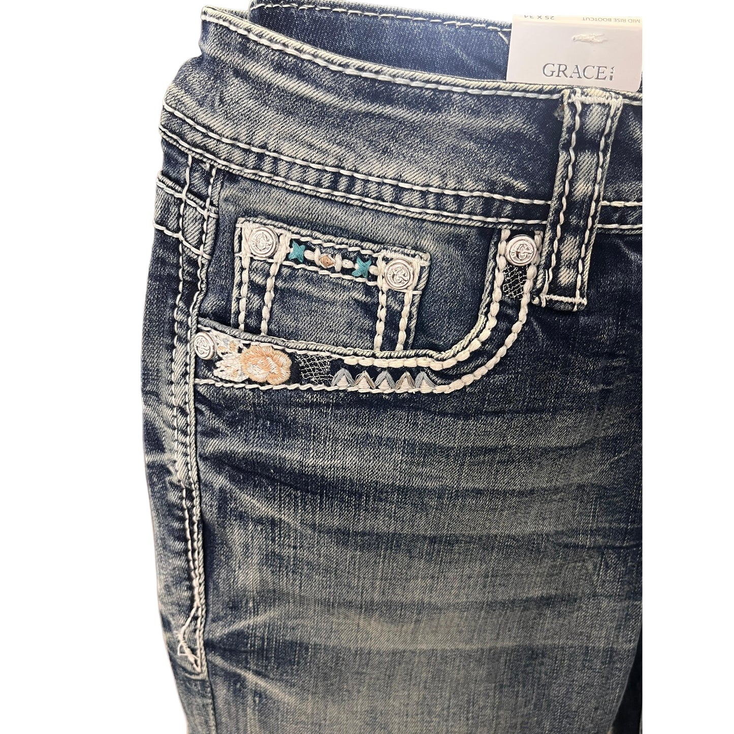 Grace in LA Women's Aztec Cactus Jeans