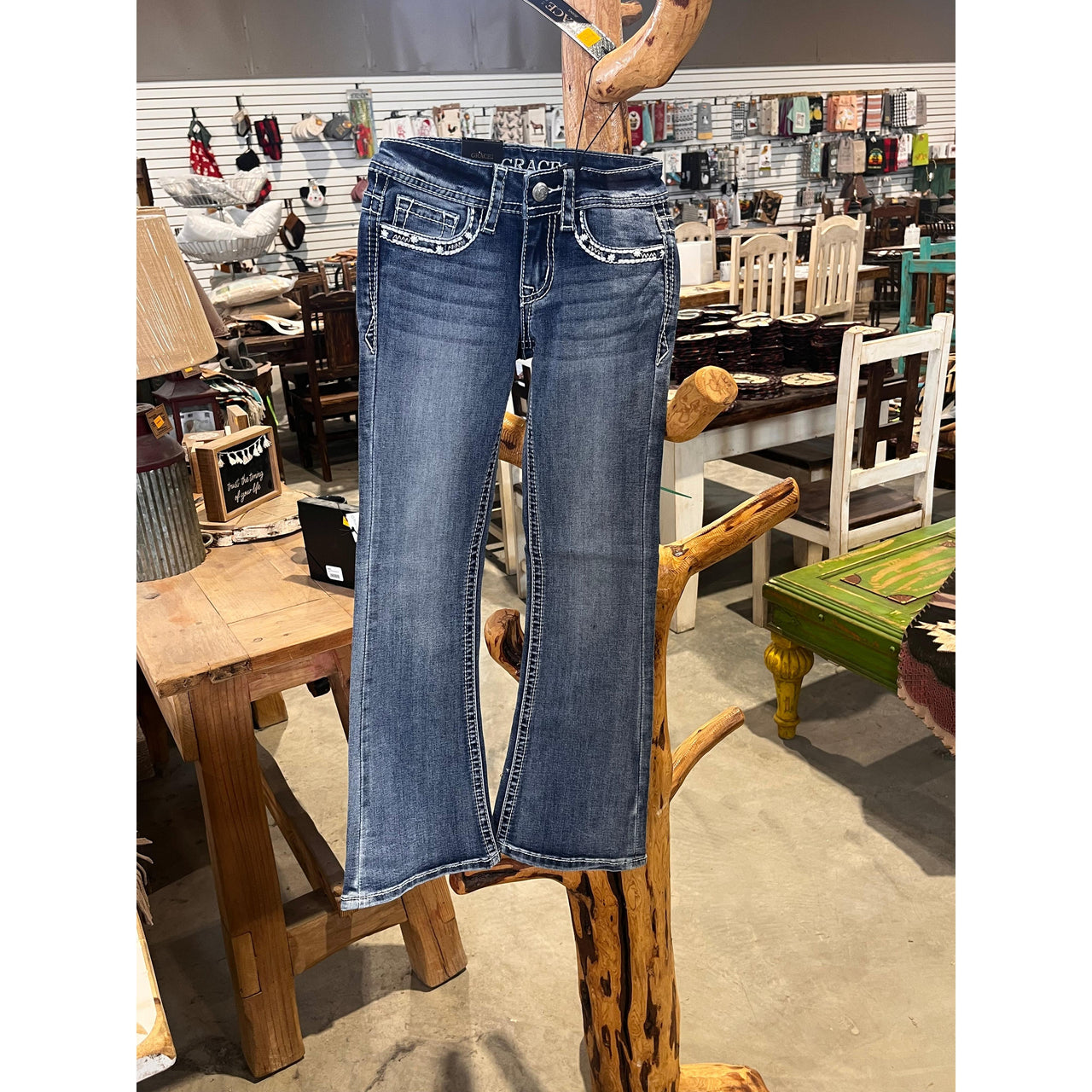 Grace in LA Girl's Paisley Emblem Jeans