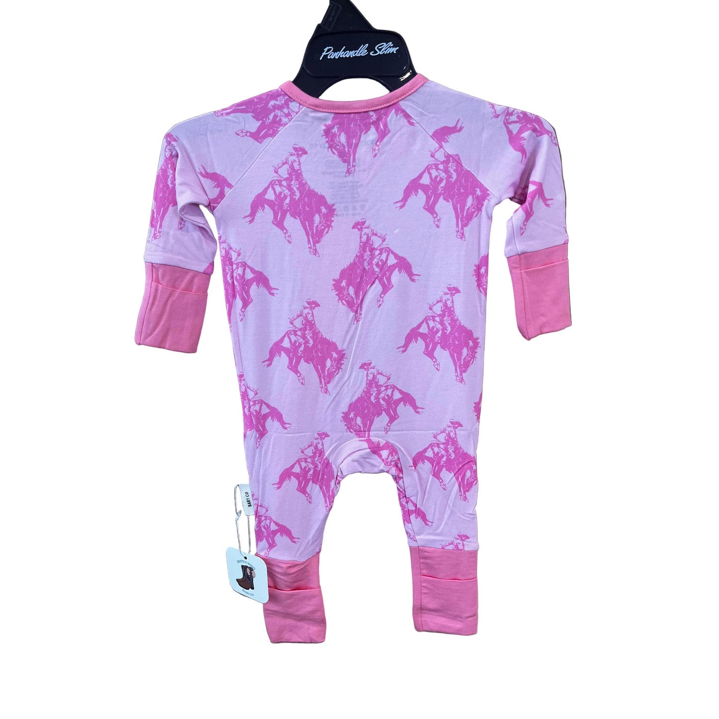 Boots & Bows Broncs Infant Sleeper - Pink