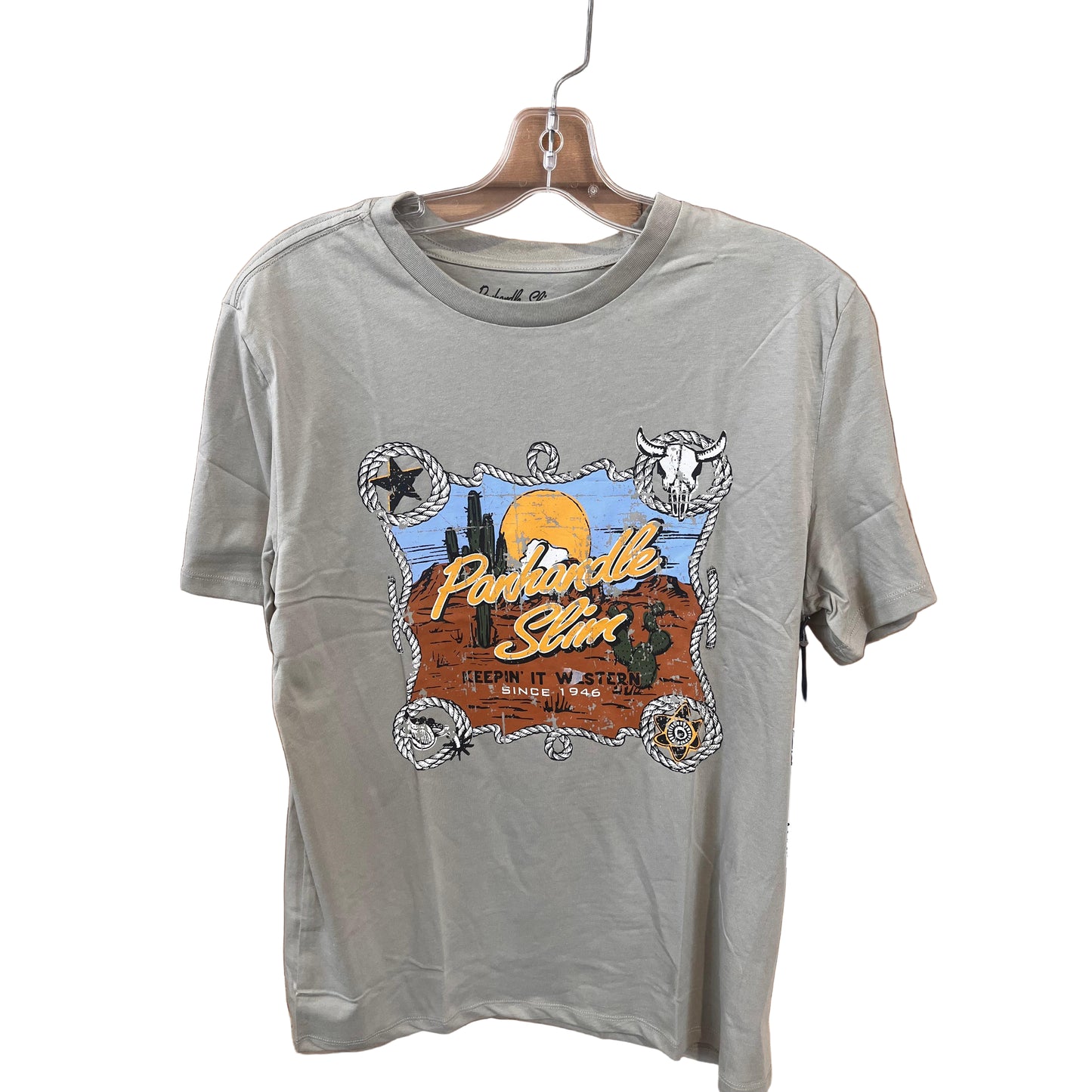 Panhandle Women's Graphic Short Sleeve Tee Shirt- Olive