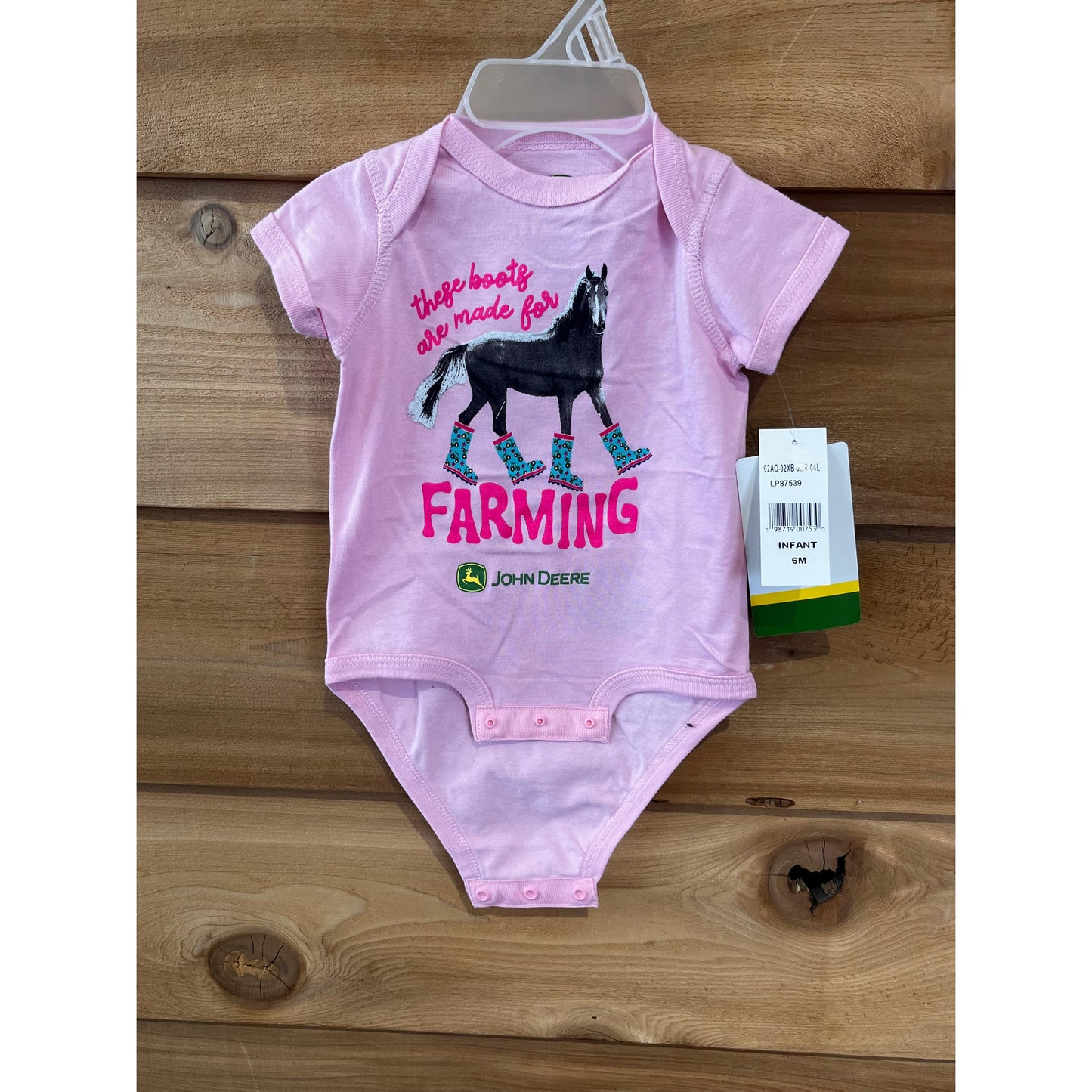John Deere Infant Tee Shirt - Pink