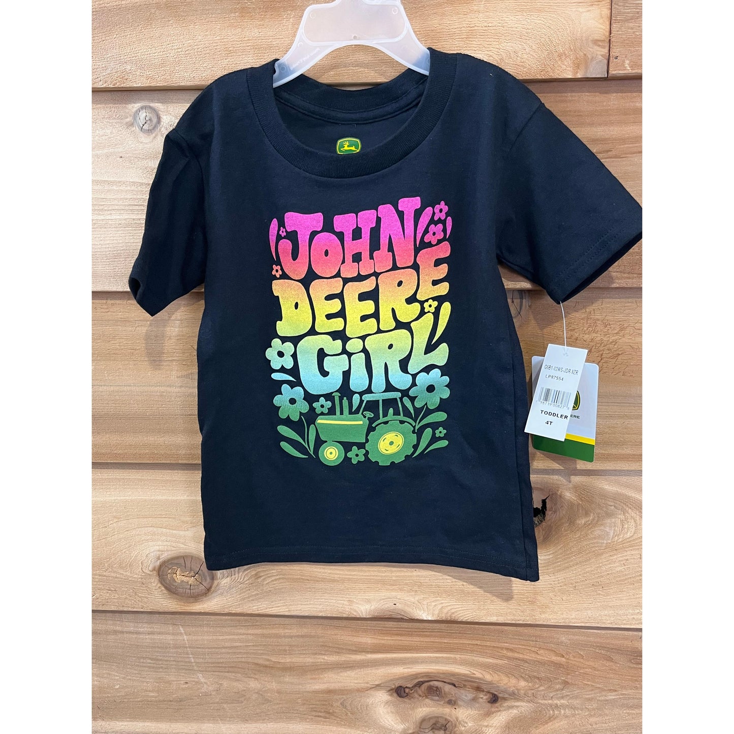 John Deere Toddler Girl's Ombre Shirt - Black