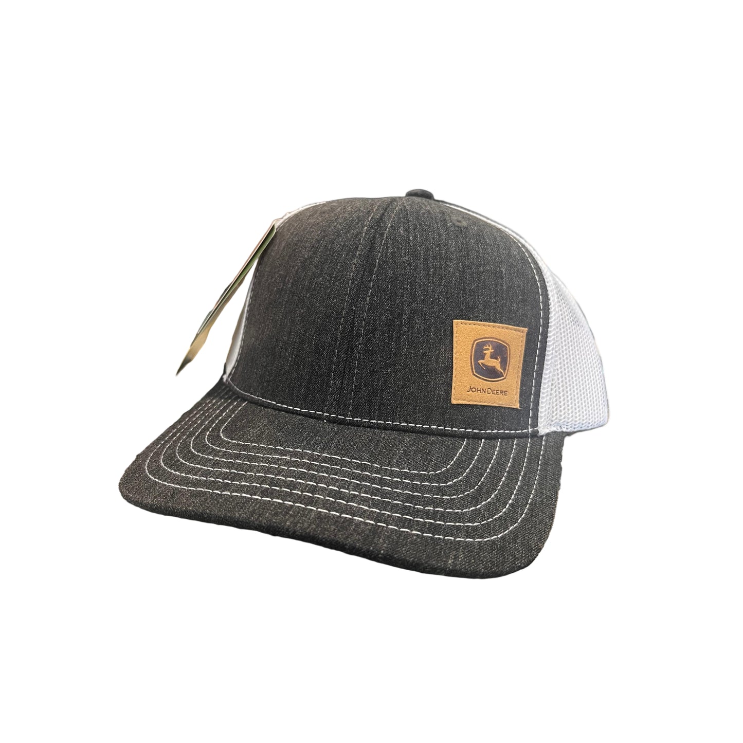 John Deere Suede Logo Cap - Black/White