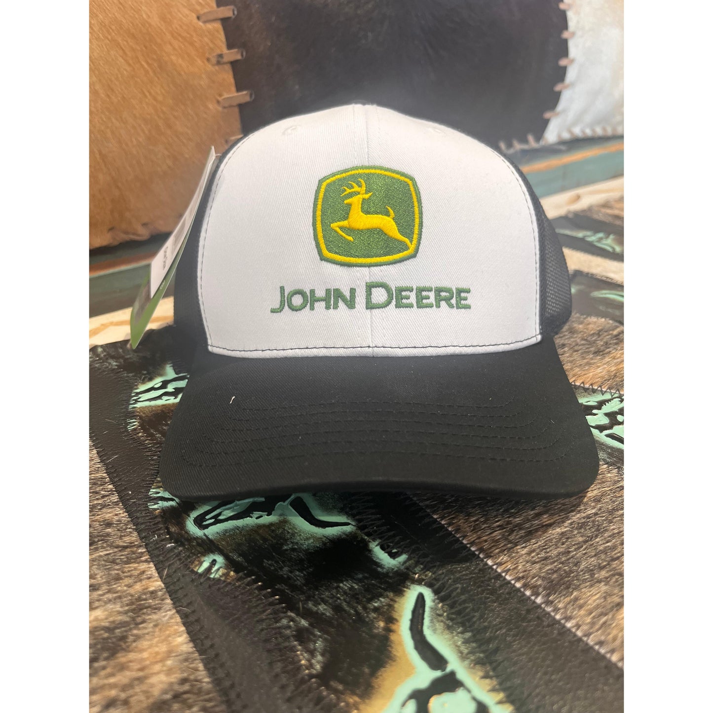 John Deere Trademark Cap - White/Black