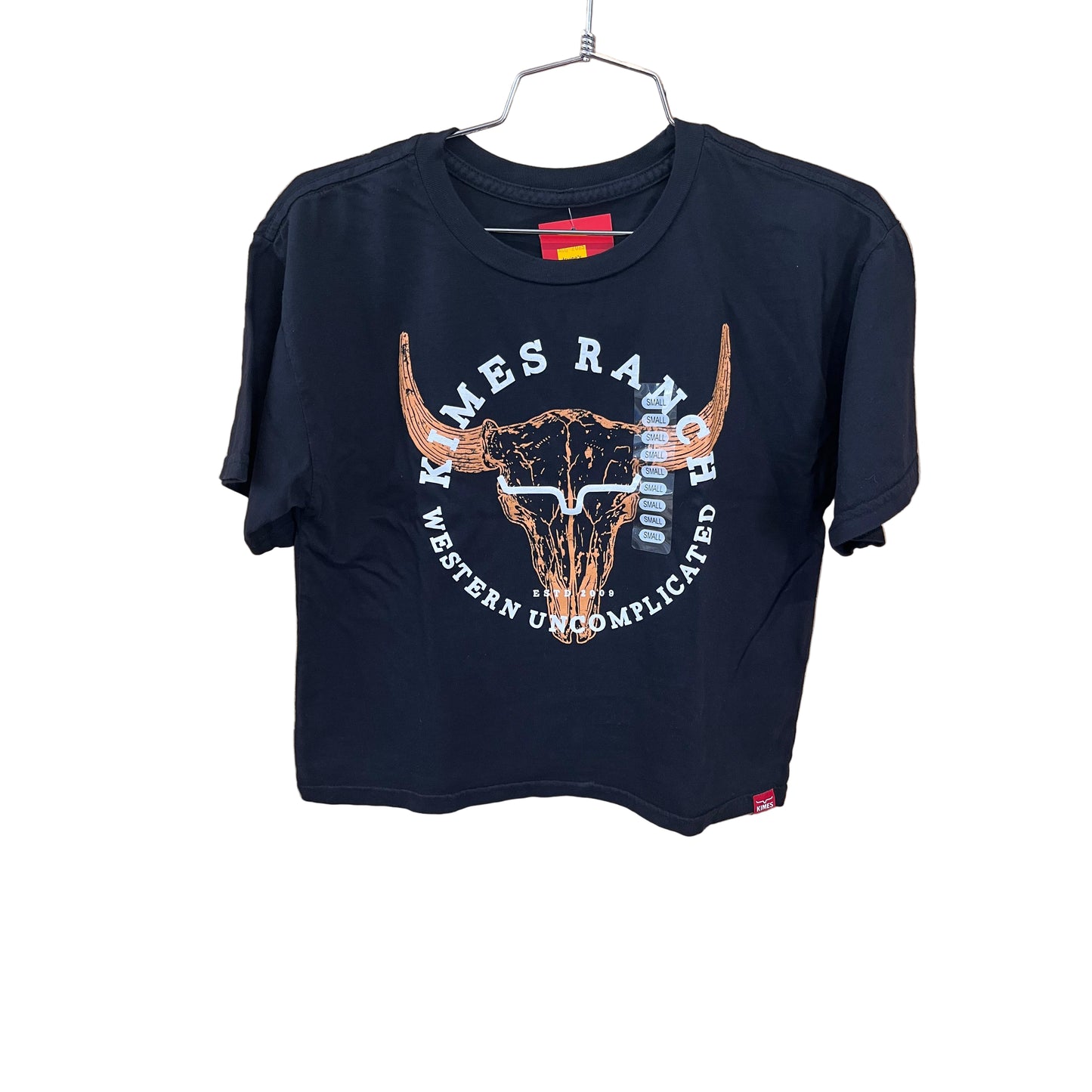 Kimes Women's Bison Skull Cropped Tee Shirt - Multiple Colours