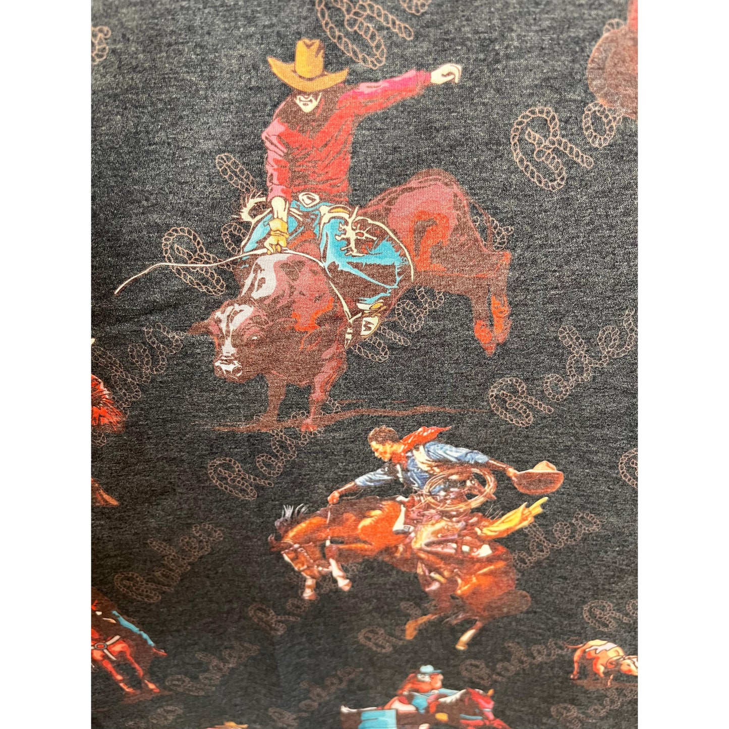 Fashion Express Women's Short Sleeve Rodeo Tee Shirt- Black