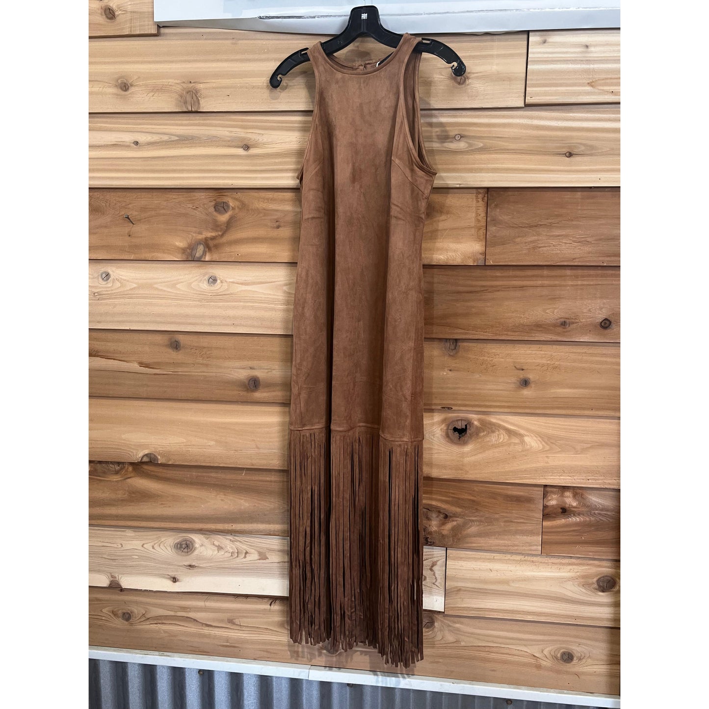 Fashion Express Women's Fringe Dress - Brown