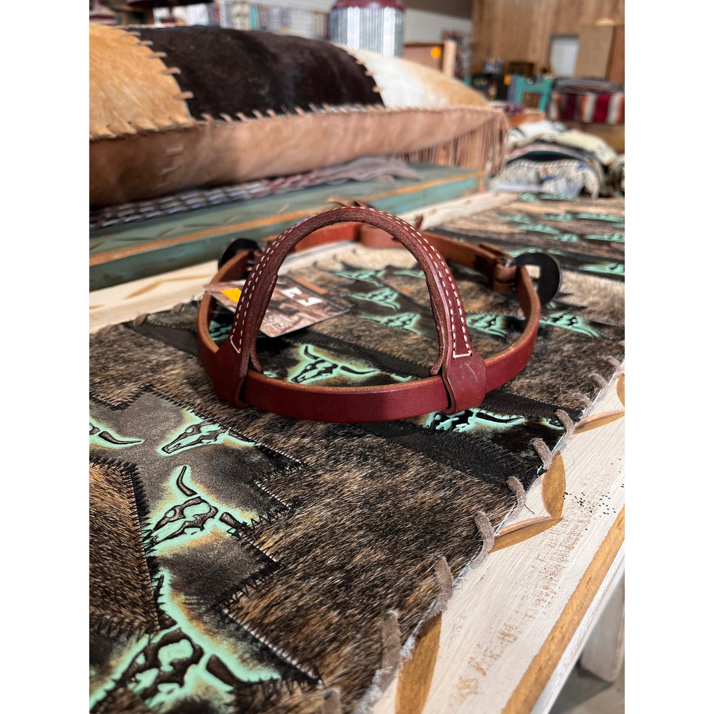 STS Ranch Signature Tack Harness Leather Sliding Ear 3/4" Headstall