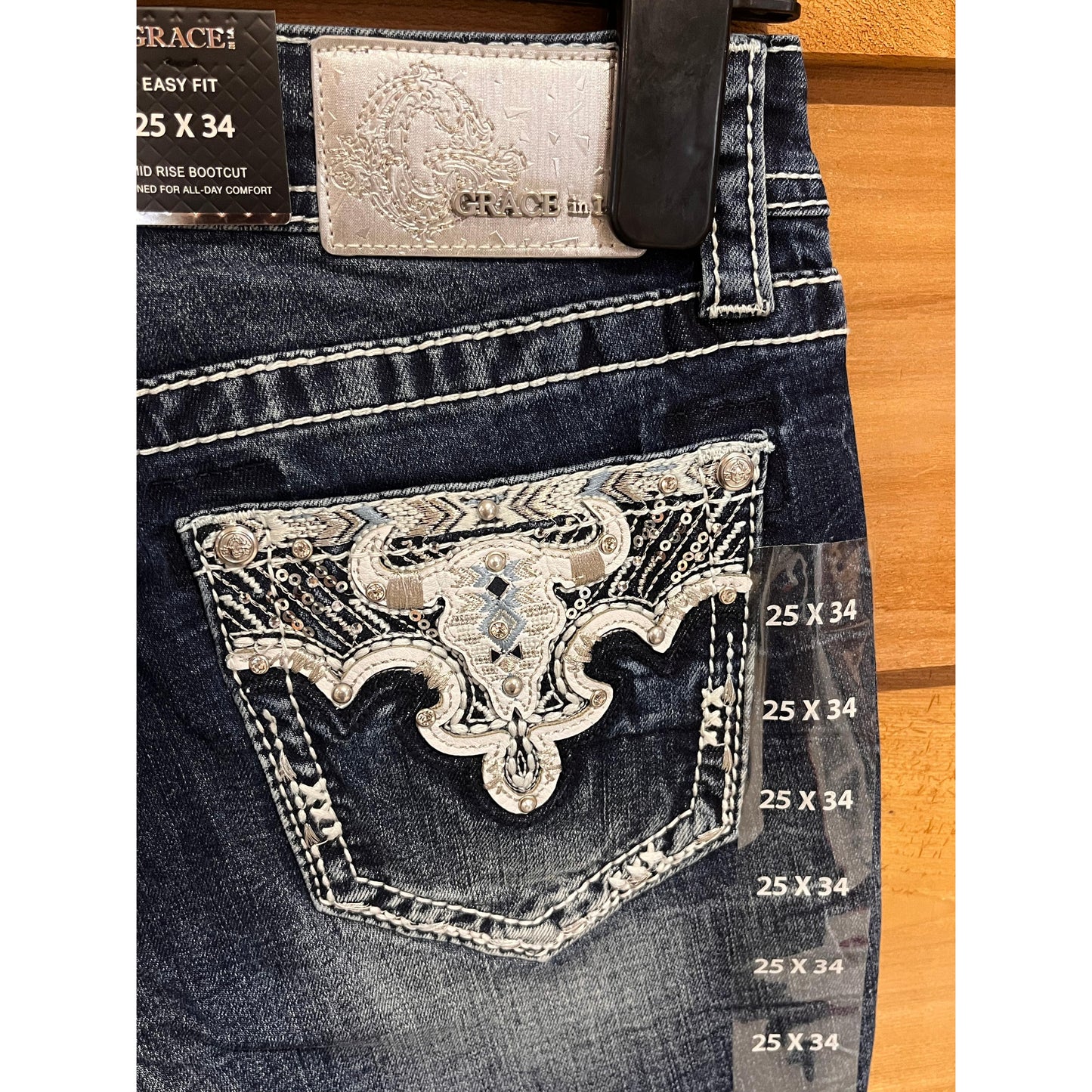 Grace in LA Women's Steer Head Nu Jeans