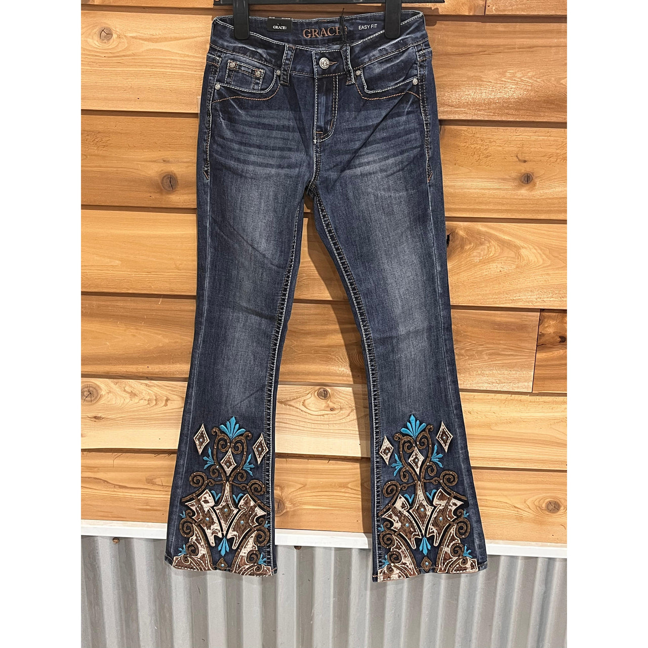 Grace in LA Women's Aztec Emblem Jeans
