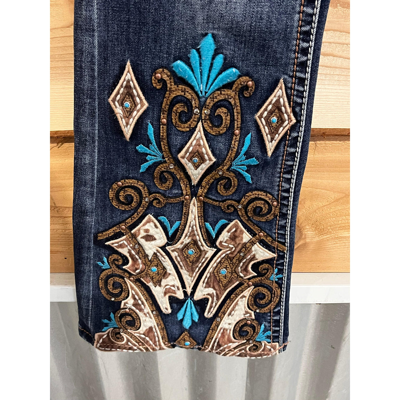 Grace in LA Women's Aztec Emblem Jeans