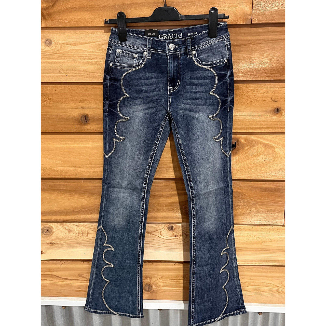 Grace in LA  Women's Simple Emb on Jeans