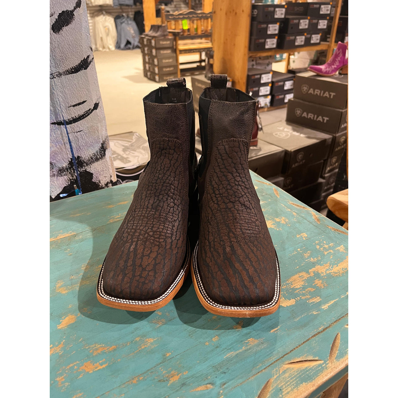 Rock'em Men's Piel Cuello Toro Cafe