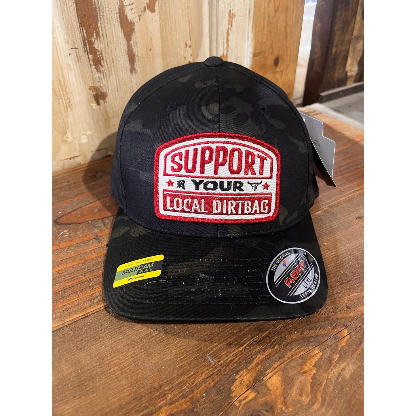 Ruthless Rednecks Flexfit Support Your Local Dirtbag Cap - Camo