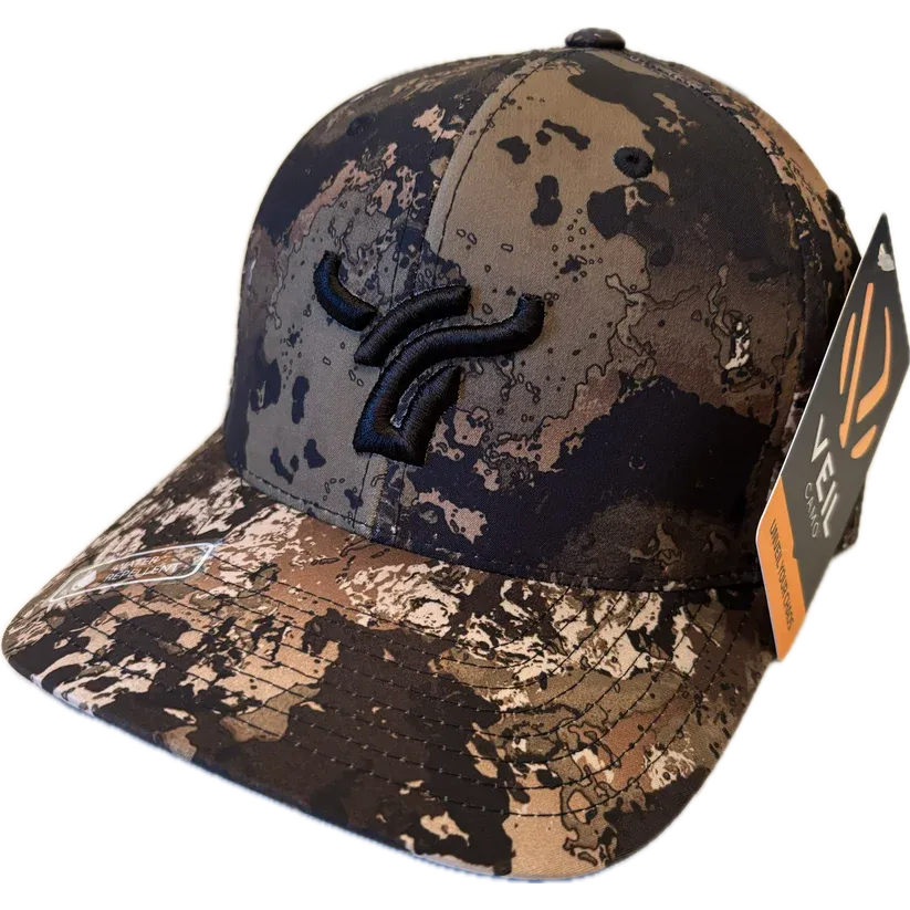 B8 Ranch Apparel Flexfit Veil Camo Cap with Large Logo - Wideland Camo