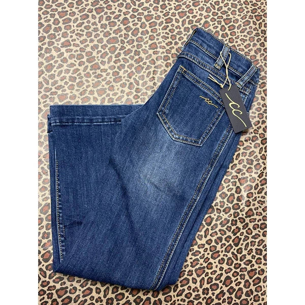Cowgirl Couture Girl's Gypsy Bootcut Jeans - Dark Wash
