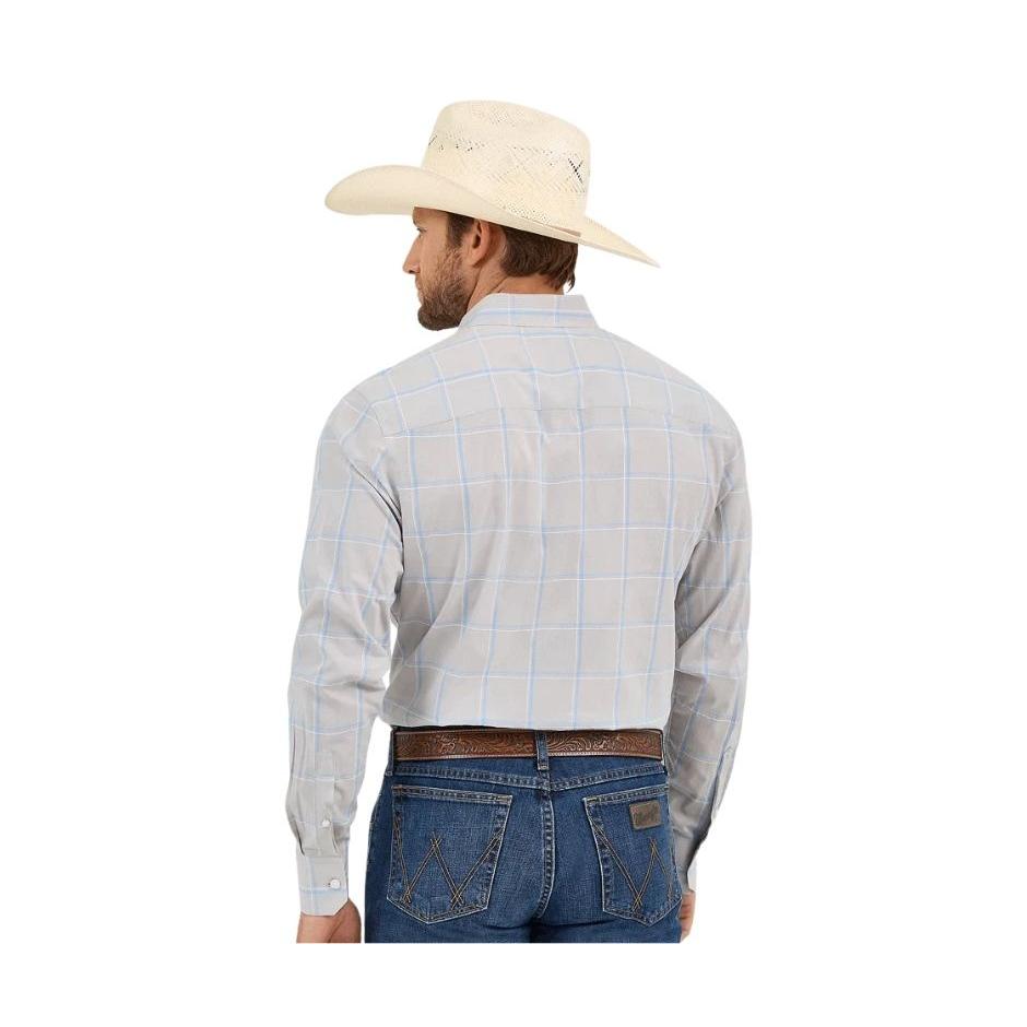 Wrangler Men's Cody Johnson  Long Sleeve  Shirt- Grey/Blue