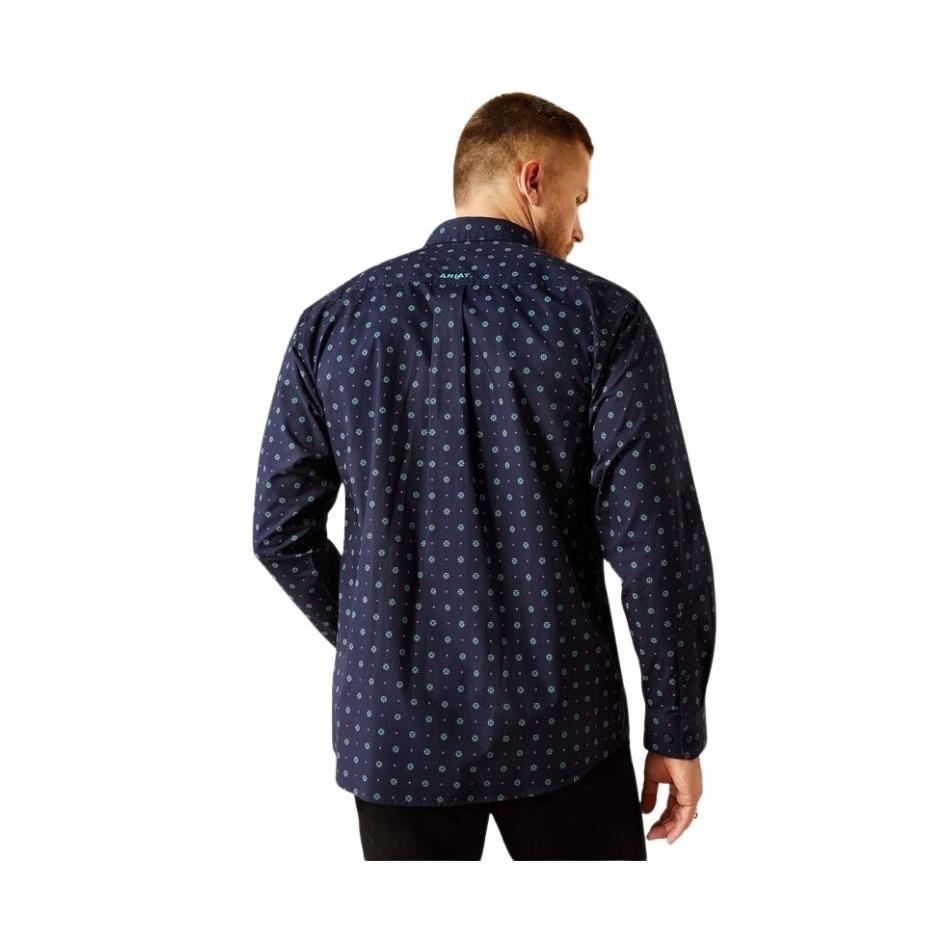 Ariat Men's Long Sleeve Jacobi Classic Fit Shirt - Navy