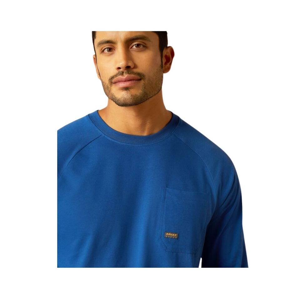 Ariat Men's Rebar Cotton Strong Roughneck Graphic Tee Shirt - Glacier Blue