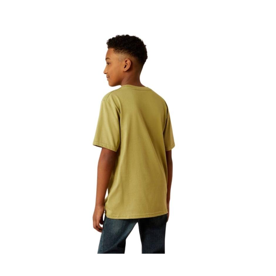 Ariat Boy's Short Sleeve Desert to the Plains Tee Shirt - Tent Green