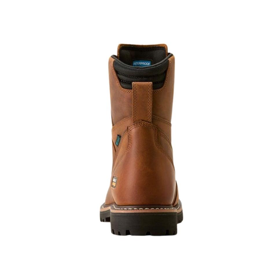 Ariat Men's Longview Shock Shield Waterproof Work Boot 8" - Copper Brown