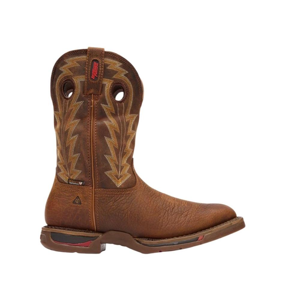 Rocky Men's Long Range 11" Waterproof Western Boot - Distressed Brown