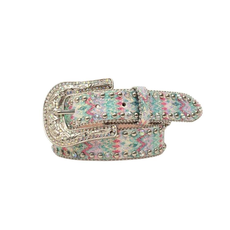 Angel Ranch Girl's Southwest Glitter Belt - Multi