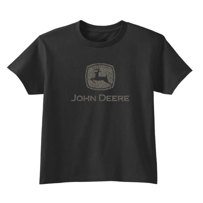 John Deere Women's John Deere Trademark Glitter Tee-Shirt - Black