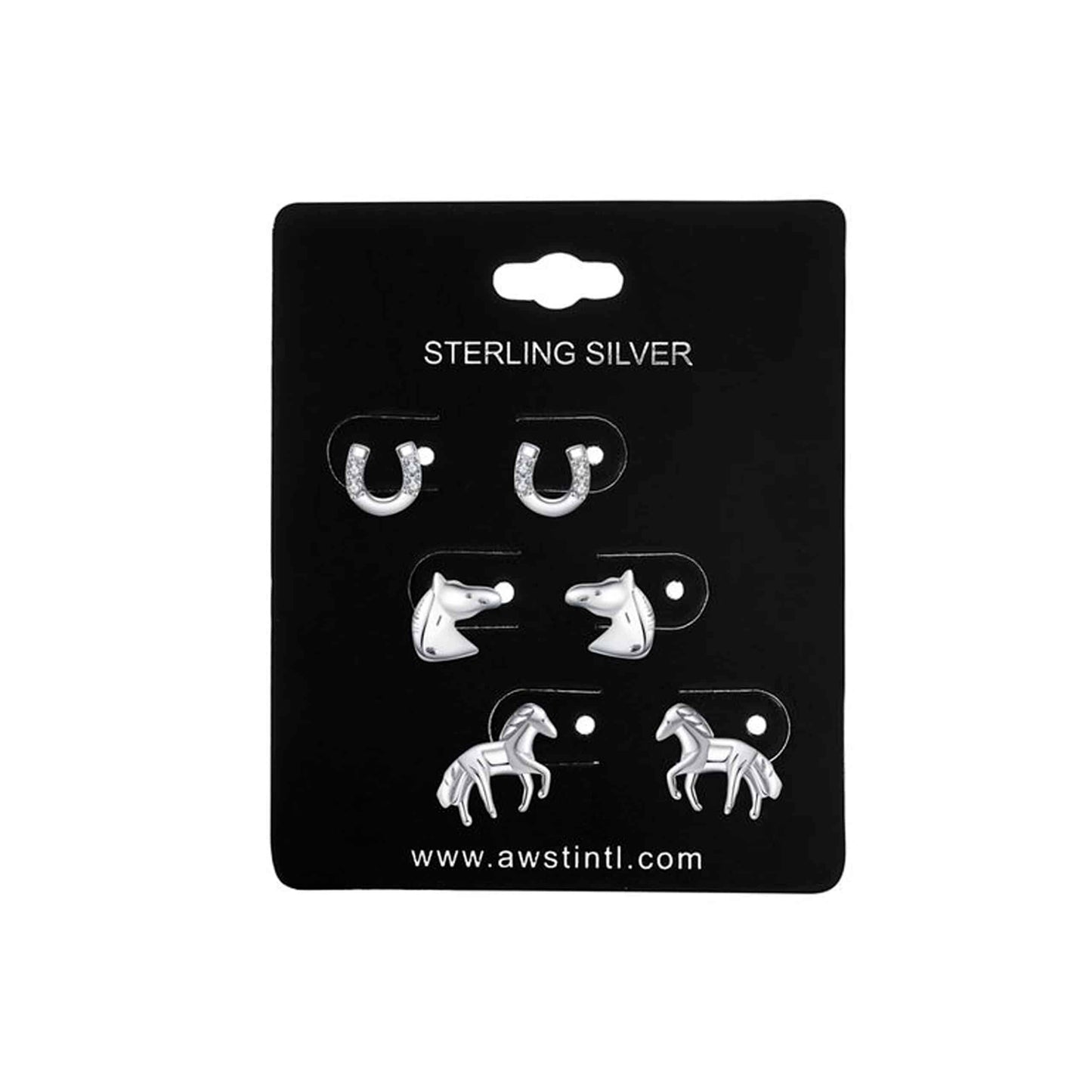 AWST Assorted Earrings Sterling Silver Set of 3