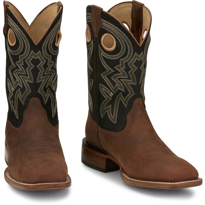 Justin Men's 11" Big News Western Boot - Walnut
