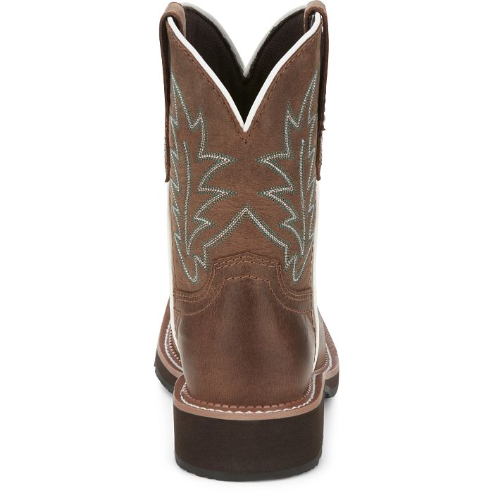 Justin Women's Ema 8" Western Boot- Dark Tan