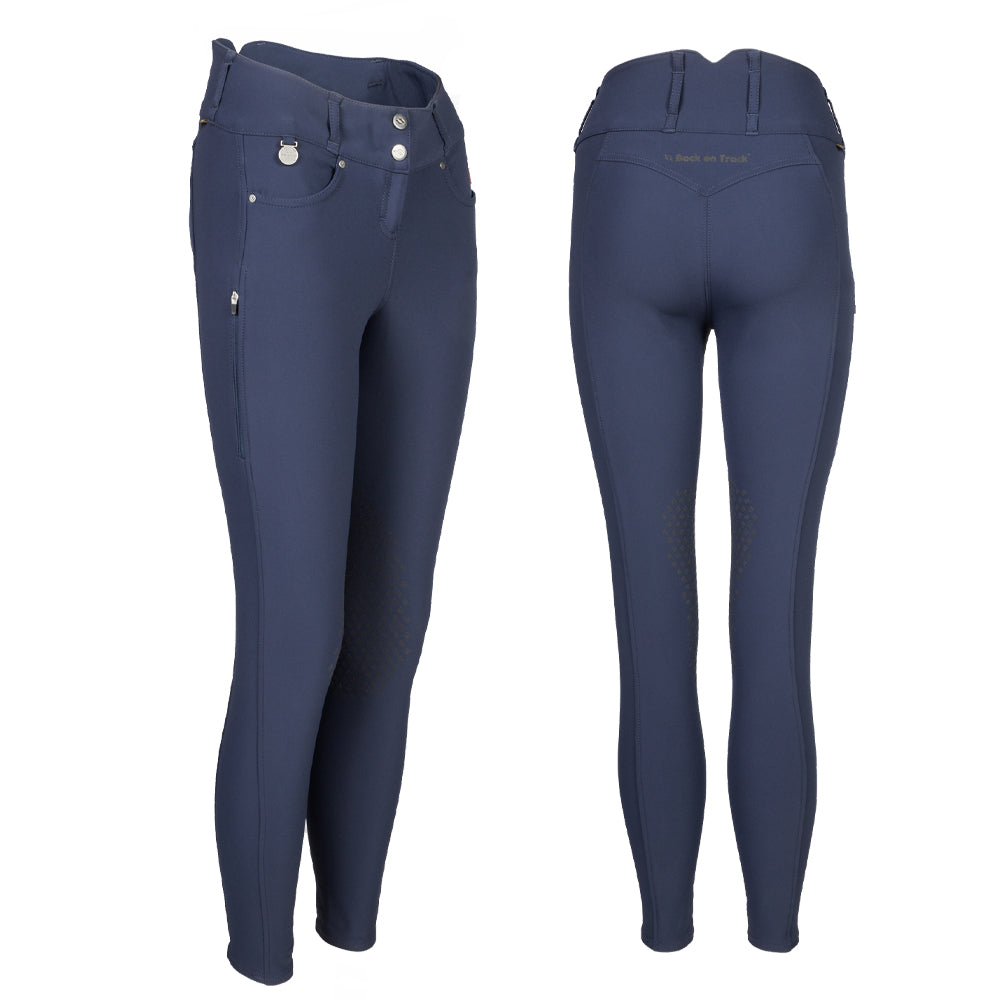 Back On Track Women's Julia Knee Patch Breeches - Navy