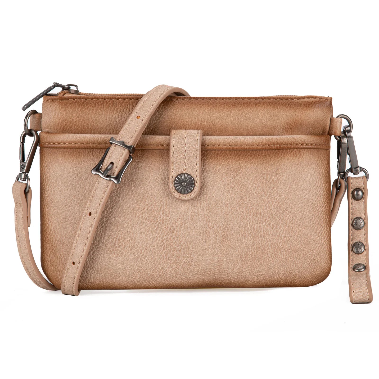 Khaki crossbody shop bag